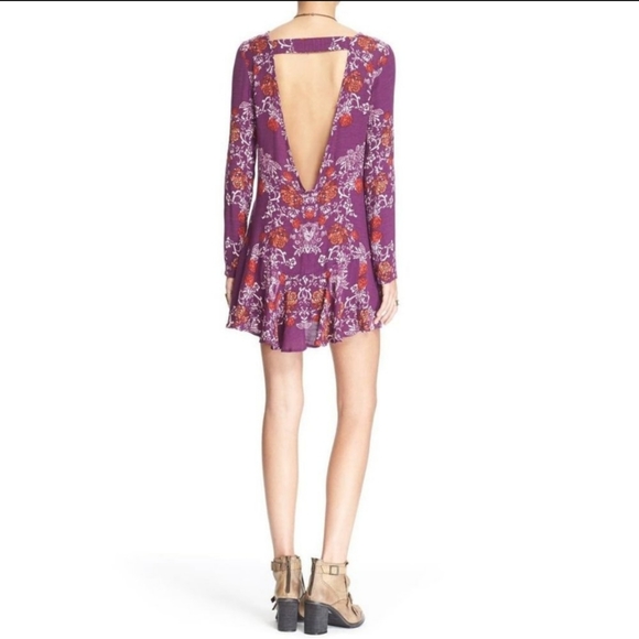 Free People Smooth Talker Purple Open Back Dress - Picture 6 of 12